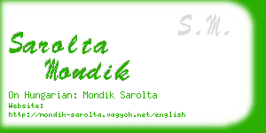 sarolta mondik business card